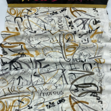 Padrão de graffiti respirável 100% Polyester Chiffon Fabric